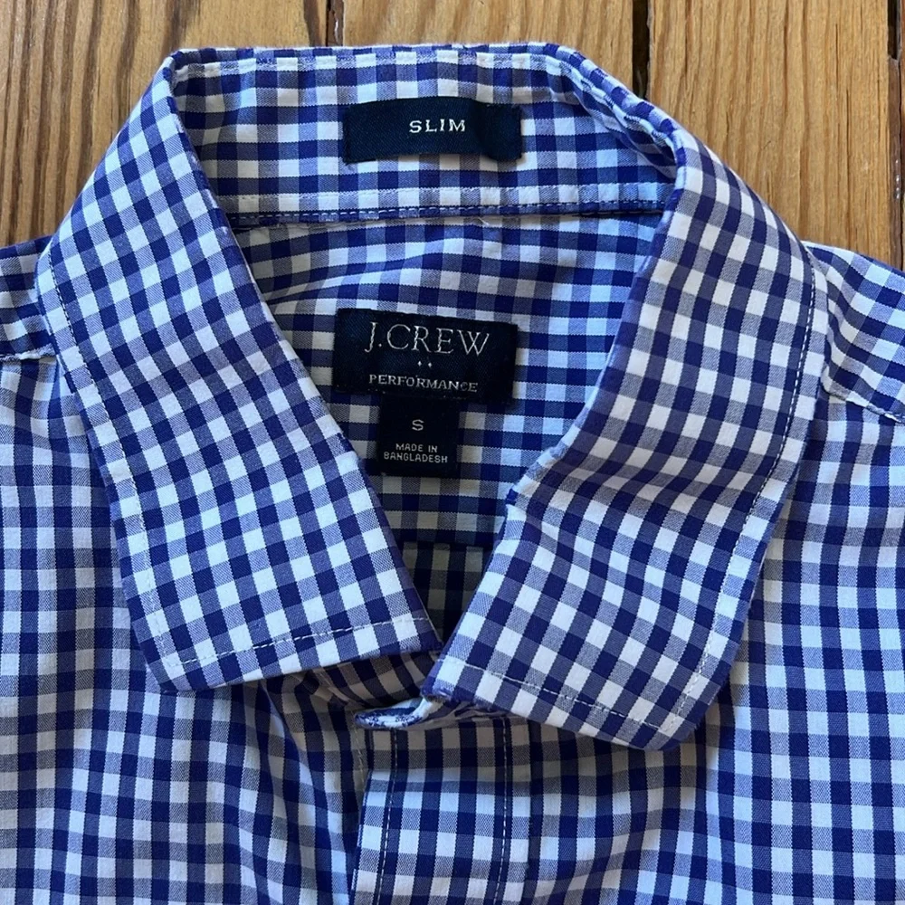 J. Crew Factory Performance Slim Gingham Shirt